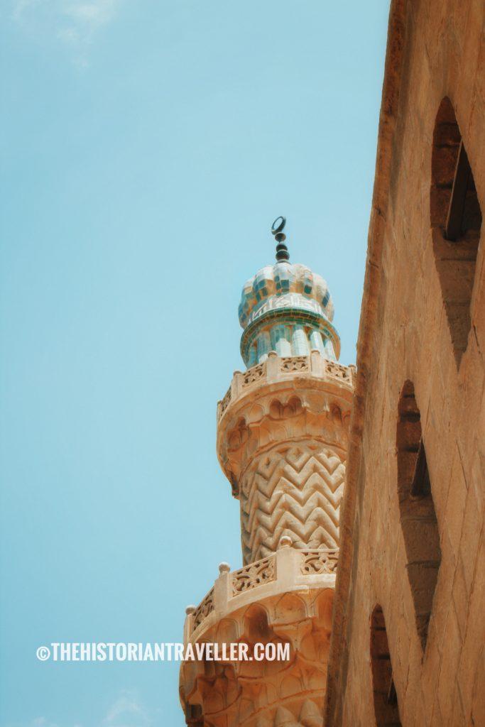 Persian minaret on the western side of the Al-Nasir Muhammad Mosque. One of the things that needs to be looked for a perfect visit to the Saladin Citadel