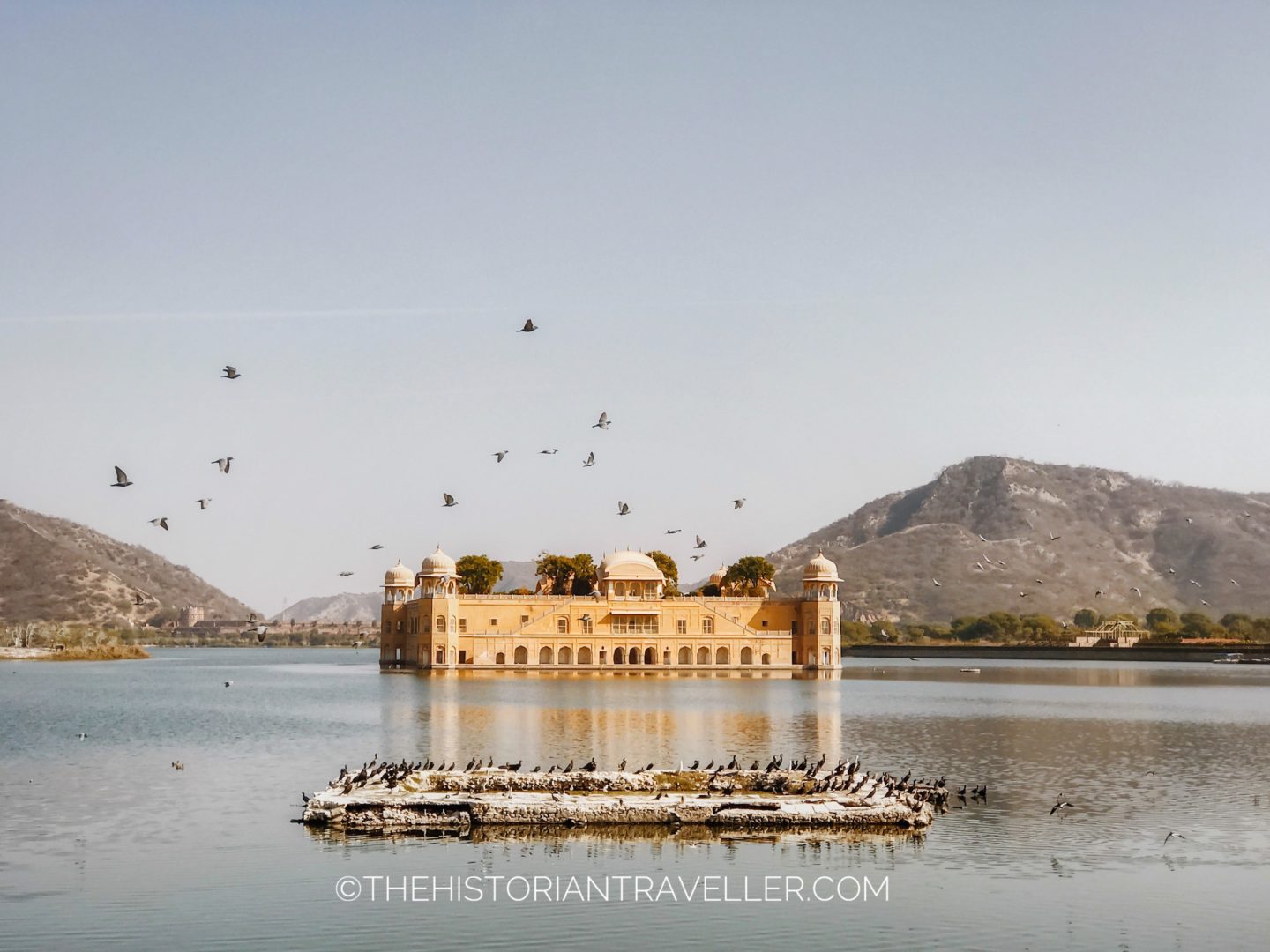 View of the Jal Mahal in Jaipur