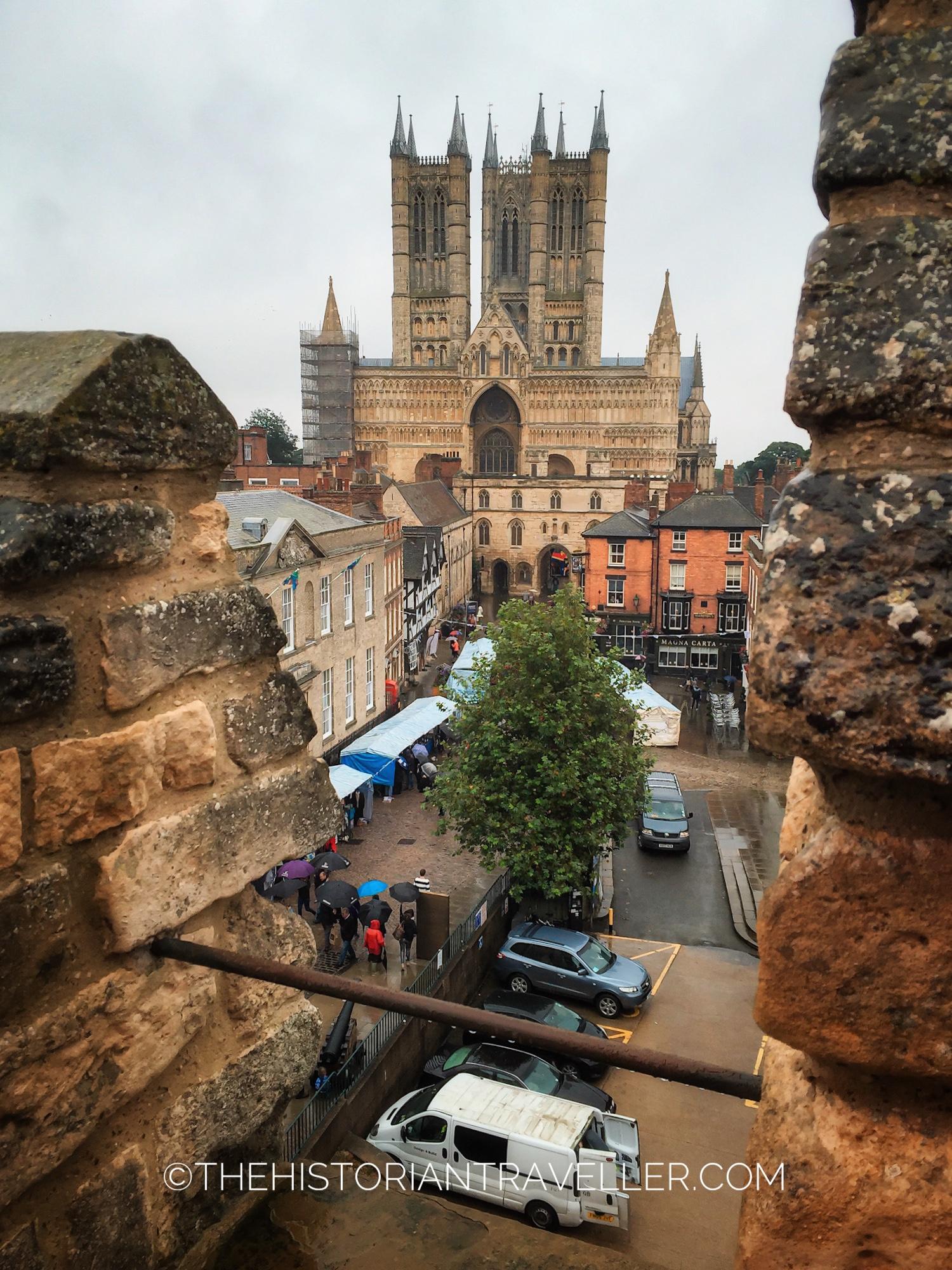 View of the Lincoln Cathedral from the Castle walls