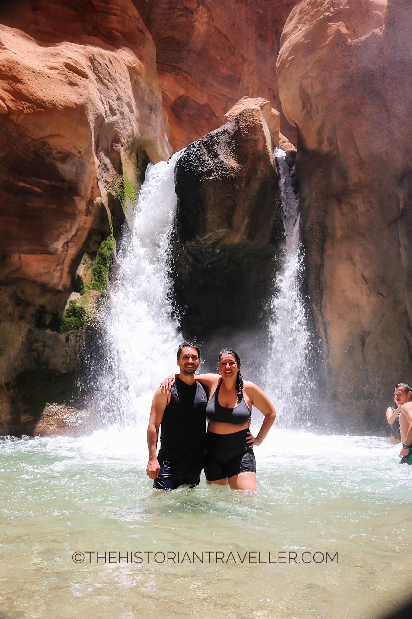 Guide to Wadi Mujib Jordan - Siq Trail ending waterfall