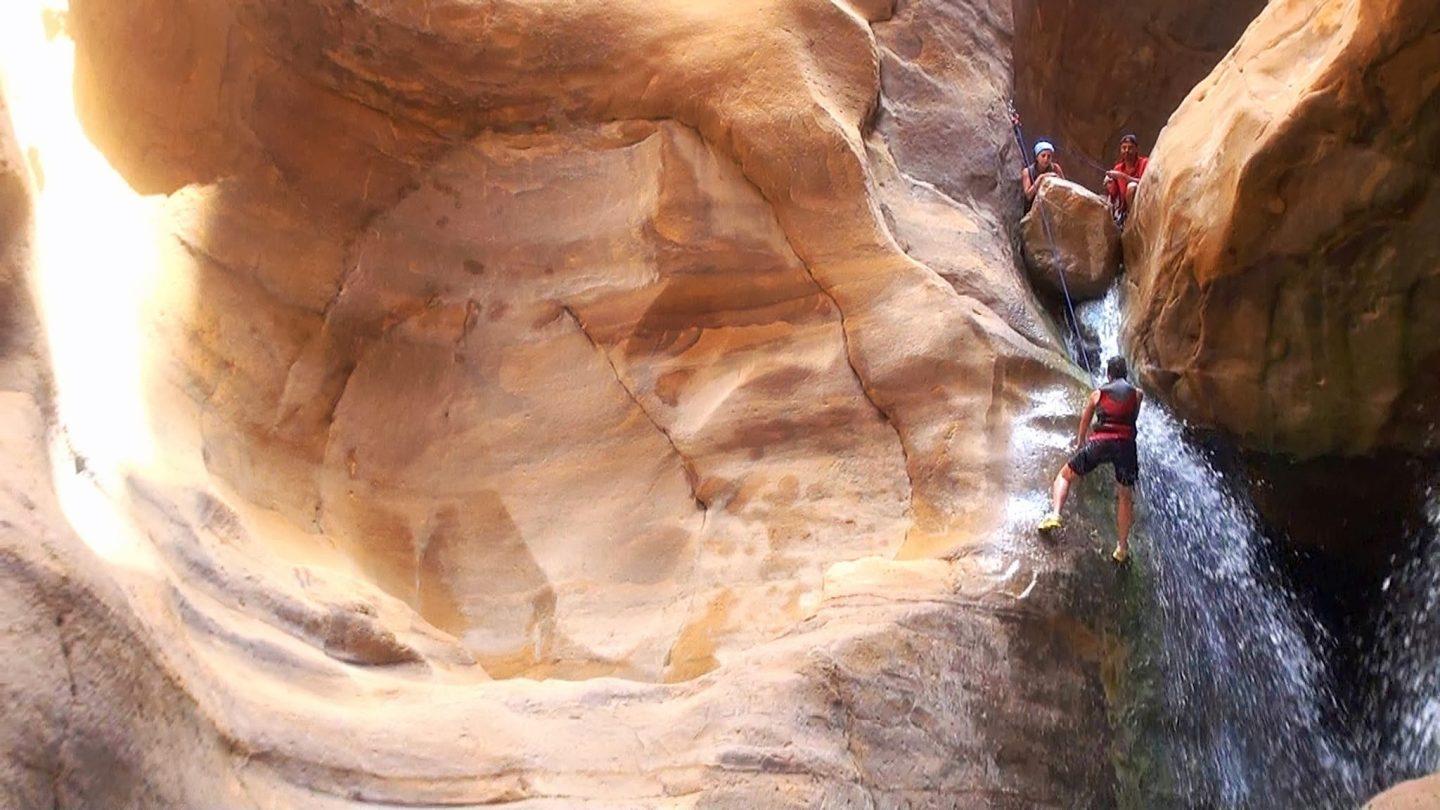 Guide to Wadi Mujib Jordan - Malaqi Trail waterfal